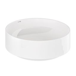 Kludi Resa R umywalka z korkiem 40x40 cm okrągła nablatowa biała 58CW1043