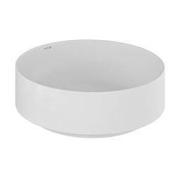 Kludi Resa R umywalka z korkiem 40x40 cm okrągła nablatowa biały mat 58CW1053