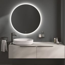 Kludi Resa O umywalka z korkiem 60x40 cm owalna nablatowa biała 58CW2043