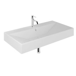 Kludi Resa umywalka z korkiem 101x50 cm prostokątna meblowa-nablatowa biały mat 59WW10153