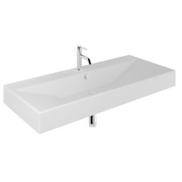 Kludi Resa umywalka z korkiem 121x50 cm prostokątna meblowa-nablatowa biały mat 59WW12153