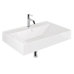 Kludi Resa umywalka z korkiem 81x50 cm prostokątna meblowa-nablatowa biała 59WW8143