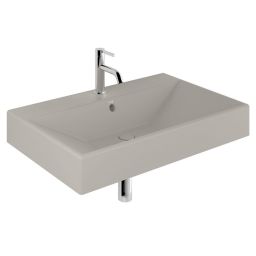 Kludi Resa umywalka z korkiem 81x50 cm prostokątna meblowa-nablatowa jasny szary mat 59WW81O2