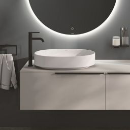 Kludi Resa O umywalka z korkiem 60x40 cm owalna nablatowa biała 58CW2043