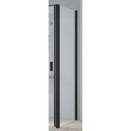 Kermi Cada XS Czarny Soft ścianka prysznicowa 75 cm boczna czarny soft/szkło przezroczyste CKTWD075203PK