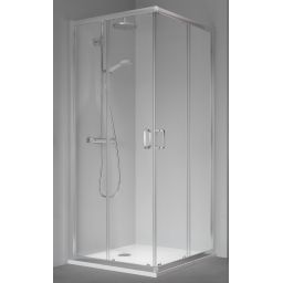 Kermi Stina STED4 kabina prysznicowa 90x90 cm kwadratowa srebrny połysk/szkło przezroczyste STED409019VPK