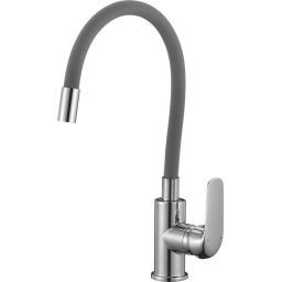 Kuchinox Elza bateria kuchenna stojąca z elastyczną wylewką chrom/szary BKE961D