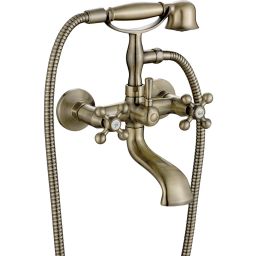 Kuchinox Stilo bateria wannowo-prysznicowa ścienna mosiądz antyczny BKI511D