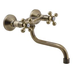 Kuchinox Stilo bateria kuchenna ścienna mosiądz antyczny BKI580D