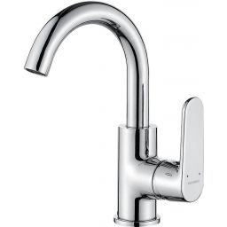 Kuchinox Dima bateria umywalkowa stojąca z wylewką U chrom BQD028D