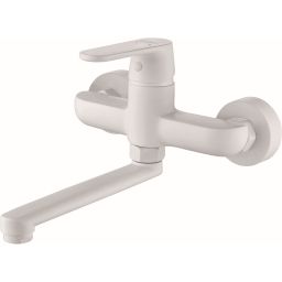 Kuchinox Dima bateria umywalkowa ścienna biały mat BQD650D