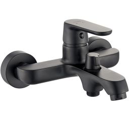 Kuchinox Dima bateria wannowo-prysznicowa ścienna czarny mat BQD710D