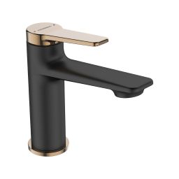 Kuchinox Alanis bateria umywalkowa stojąca czarny/różowe złoto BQI822D