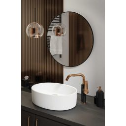 Kuchinox Alanis bateria umywalkowa stojąca czarny/różowe złoto BQI825D