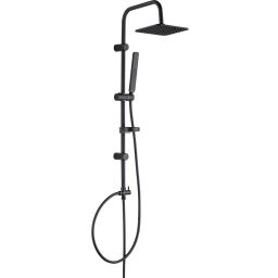 Kuchinox Ares zestaw prysznicowy ścienny z deszczownicą czarny PG370KX