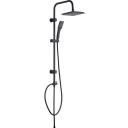 Kuchinox Hiro zestaw prysznicowy ścienny z deszczownicą czarny PKH70KX