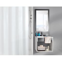 Kleine Wolke Caravelle zasłona prysznicowa 180x200 cm tekstylna biały 0308100305