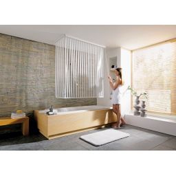 Kleine Wolke Duschrollo roleta prysznicowa 2 szt zestaw kompletny z kasetami biała paski 3319100745