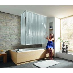 Kleine Wolke Duschrollo roleta prysznicowa 2 szt zestaw kompletny z kasetami biała mleczna 3319108745