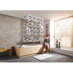 Kleine Wolke Duschrollo oleta prysznicowa 2 szt zestaw kompletny z kasetami szare kwadraty 3319110745