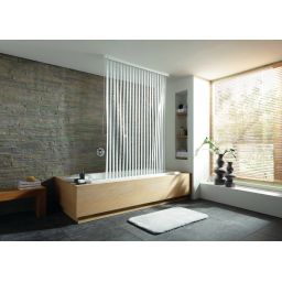 Kleine Wolke Duschrollo roleta prysznicowa 128x240 cm winylowa biała paski 3321100747