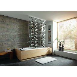 Kleine Wolke Duschrollo roleta prysznicowa 128x240 cm winylowa szare kwadraty 3321110747