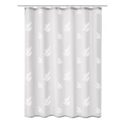 Kleine Wolke Canton zasłona prysznicowa 180x200 cm tekstylna szary/kwiaty 4994114305