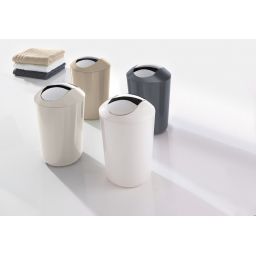 Kleine Wolke Glossy kosz na śmieci 5 l beż/chrom 5063291858