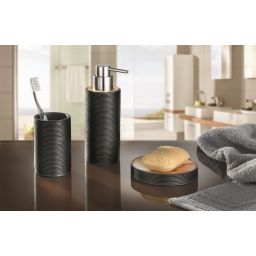 Kleine Wolke Kyoto mydelniczka stojąca czarny/drewno 5079926853