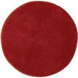 Kleine Wolke Relax dywanik łazienkowy 100x100 cm okrągły czerwony rubin 5405453521