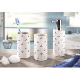 Kleine Wolke Anchor kubek na szczoteczki stojący zębów biały/niebieski 5876789852