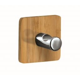 Kleine Wolke Timber haczyk na ręcznik chrom/bambus 5879202887
