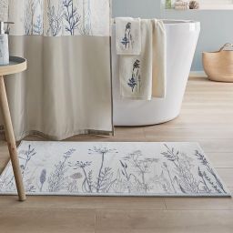 Kleine Wolke Savannah dywanik łazienkowy 60x100 cm poliester beż wzór trawy 9166148519