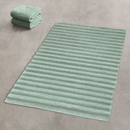 Kleine Wolke Yara Eco Care dywanik łazienkowy 60x50 cm bawełna zielony 9156685433