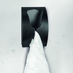 Kleine Wolke Tulip wieszak na ręczniki czarny mat 8646926887