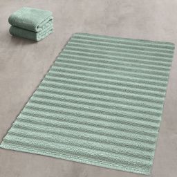 Kleine Wolke Yara Eco Care dywanik łazienkowy 100x60 cm bawełna zielony 9156685360