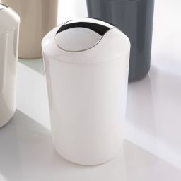 Kleine Wolke Glossy kosz na śmieci 5 l biały/chrom 5063115858