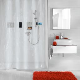 Kleine Wolke Pocket zasłona prysznicowa 180x200 cm przezroczysty/biały 7823116305