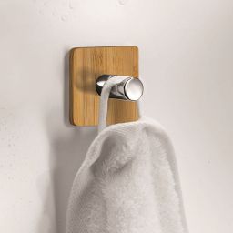 Kleine Wolke Timber haczyk na ręcznik chrom/bambus 5879202887