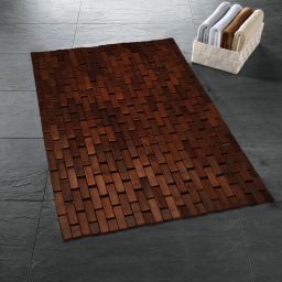 Kleine Wolke Palito drewniana mata łazienkowa 70x50 cm brązowa 9113301324