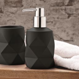 Kleine Wolke Crackle dozownik do mydła 200 ml stojący czarny 8430926854