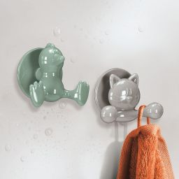 Kleine Wolke Jolly Hooks haczyk na ręcznik podwójny szary 8053977887
