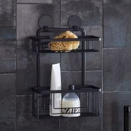 Kleine Wolke Rocco koszyk prysznicowy ścienny czarny 8061926806