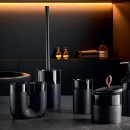 Kleine Wolke Deep szczotka toaletowa stojąca ceramika czarny 8681926856