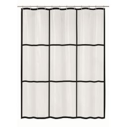 Kleine Wolke Brooklyn zasłona prysznicowa 180x200 cm przezroczysty/czarny 7823116305