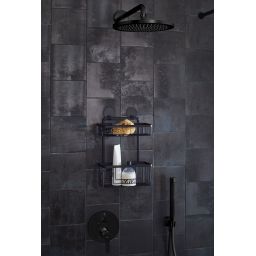 Kleine Wolke Rocco koszyk prysznicowy ścienny czarny 8061926806