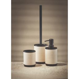 Kleine Wolke Runa kubek na szczoteczki stojący czarny/beż 8087202852