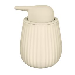 Kleine Wolke Groove dozownik do mydła 480 ml stojący kamionka beż 8091291854