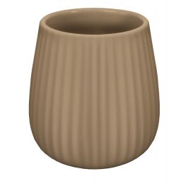 Kleine Wolke Groove kubek na szczoteczki stojący kamionka brąz 8091314852