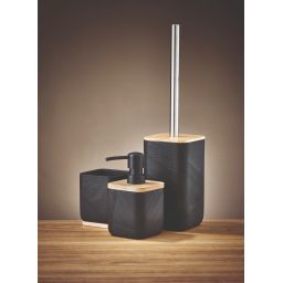 Kleine Wolke Crossover szczotka toaletowa stojąca czarny mat/bambus 8094926856